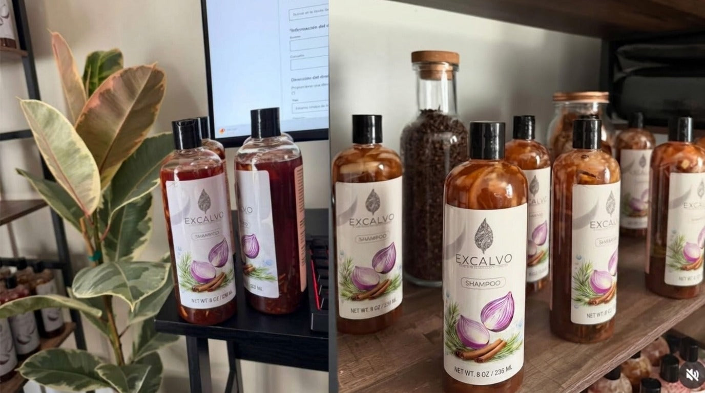 Excalvo — botellas en exhibición